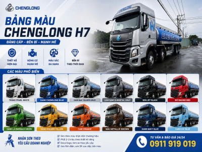 BẢNG MÀU XE CHENGLONG MỚI NHẤT: LỰA CHỌN MÀU SẮC PHÙ HỢP KHI ĐÓNG XE CHUYÊN DÙNG TẠI ÂN KHOA AUTO
