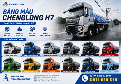 BẢNG MÀU XE CHENGLONG MỚI NHẤT: LỰA CHỌN MÀU SẮC PHÙ HỢP KHI ĐÓNG XE CHUYÊN DÙNG TẠI ÂN KHOA AUTO