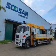 Xe Dongfeng 4 Chân Gắn Cẩu Soosan SCS1516 (15 Tấn)