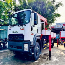 Isuzu FVR900 Gắn Cẩu UNIC 555, Rổ Nâng Người | Ân Khoa Auto
