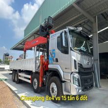 Chenglong 4 Chân Gắn Cẩu Kanglim KS5206 15 Tấn – 6 Đốt, Euro 5
