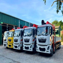 XE DONGFENG 4 CHÂN 8X4 GẮN CẨU 12 ĐẾN 15 TẤN – XCMG, KANGLIM, SOOSAN, DONGYANG