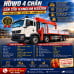 Xe HOWO 4 chân gắn cẩu Kanglim KS5206 15 tấn 6 khúc