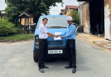Ân Khoa Auto Bàn Giao Xe Van Điện Kim Long GK48EV Cho Cảng Phước An