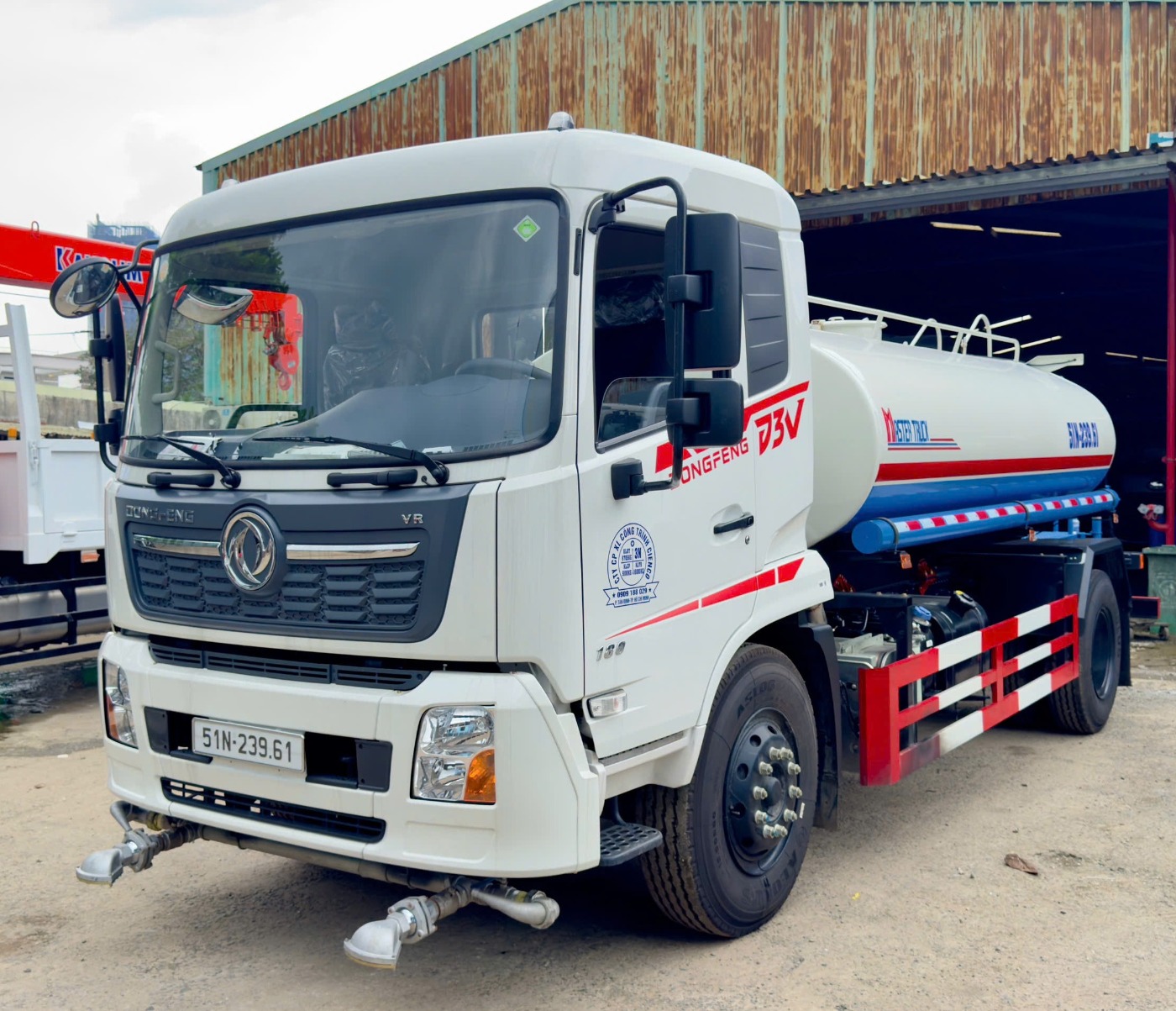 Ân Khoa Auto hân hạnh bàn giao xe Dongfeng bồn phun tưới nước 9 khối đến Công ty CP XL CT CIENCO
