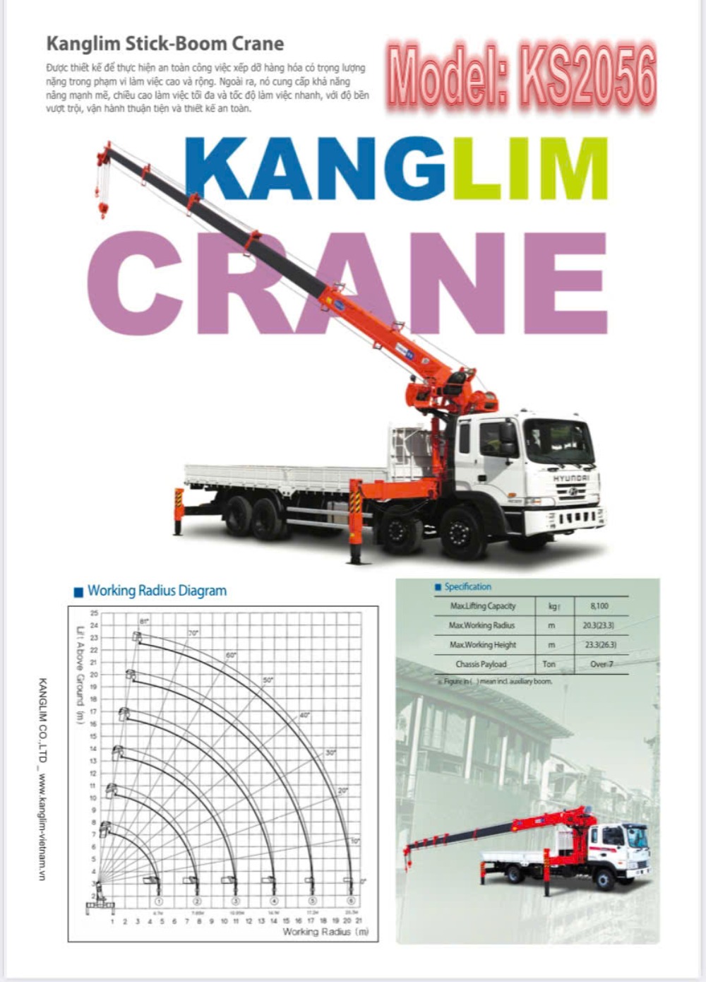 CẨU KANGLIM KS2056 & KS2057 – CẨU 8 TẤN GẮN XE TẢI | KS2056H, KS2056T/S, KS2057H, KS2057T/S
