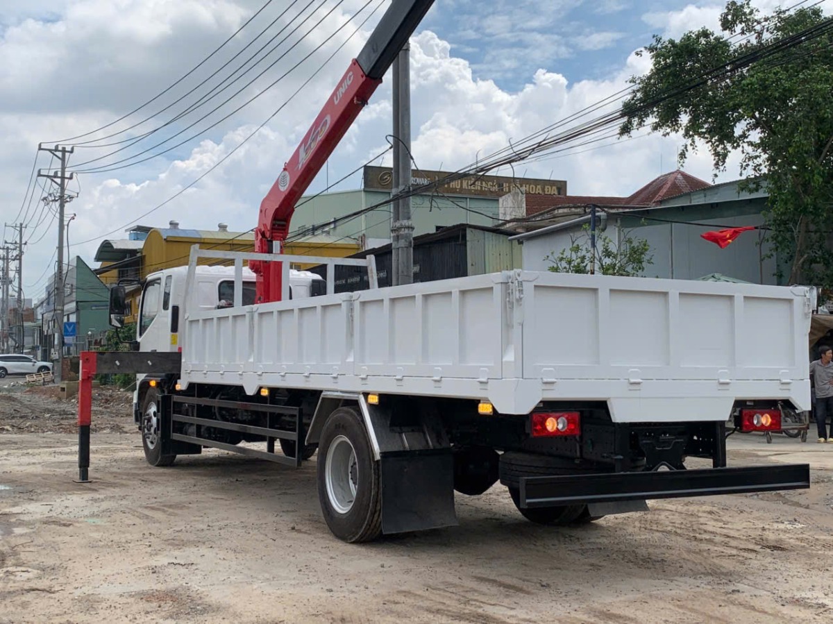 Quy cách thùng lửng Foton Aumark S90 gắn cẩu unic Urv 375