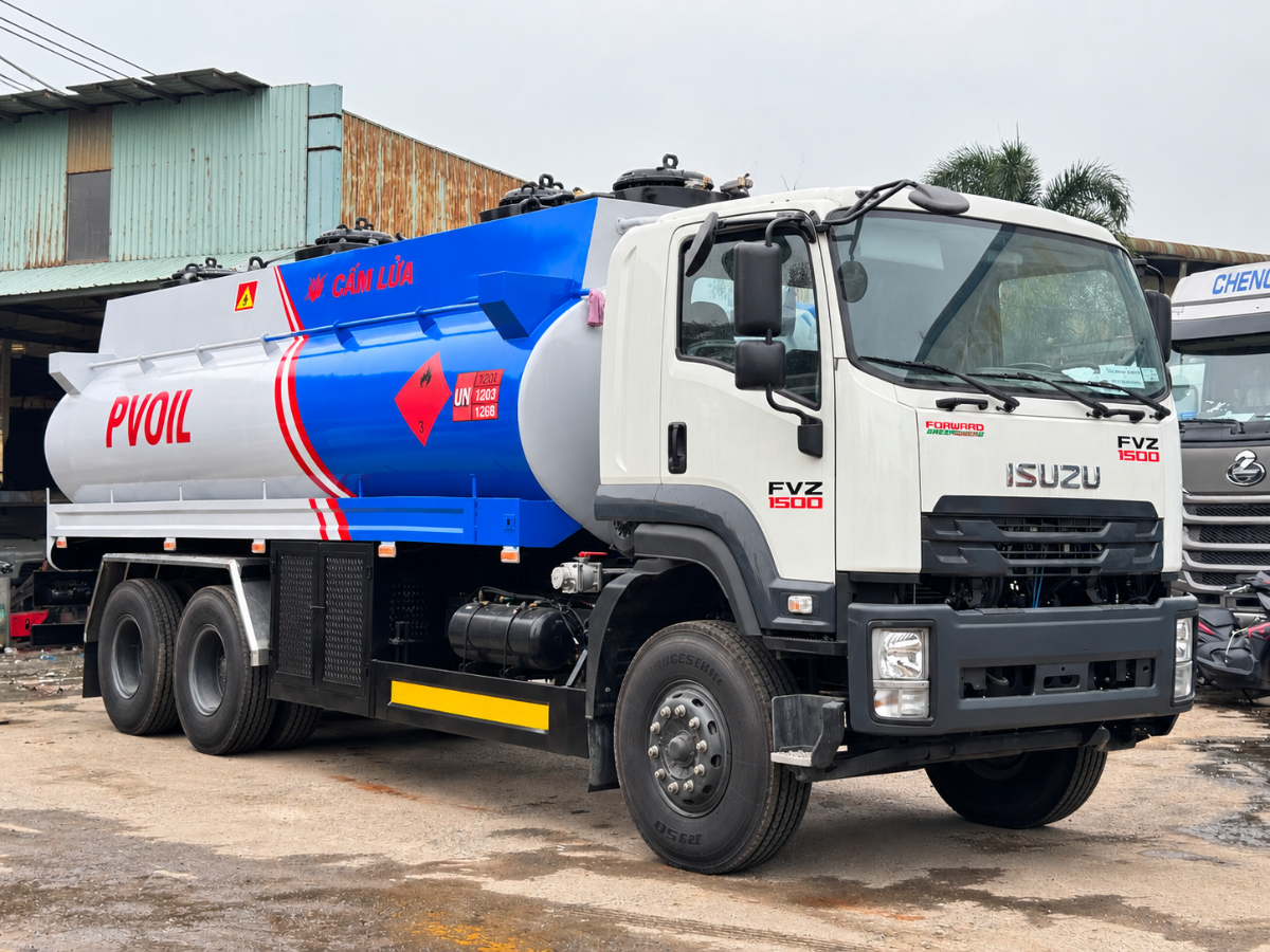 Xe bồn chở xăng dầu 18 khối Isuzu FVZ 1500 đời 2026