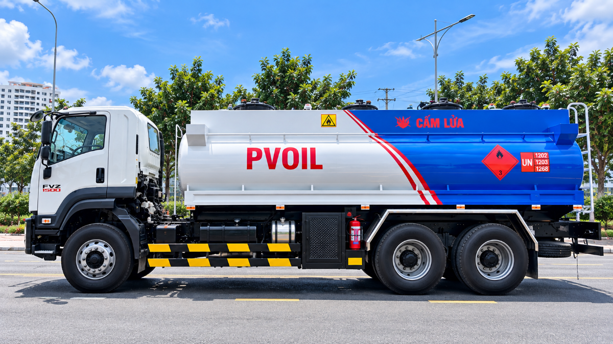 Bồn xăng dầu Isuzu FVZ 18 khối