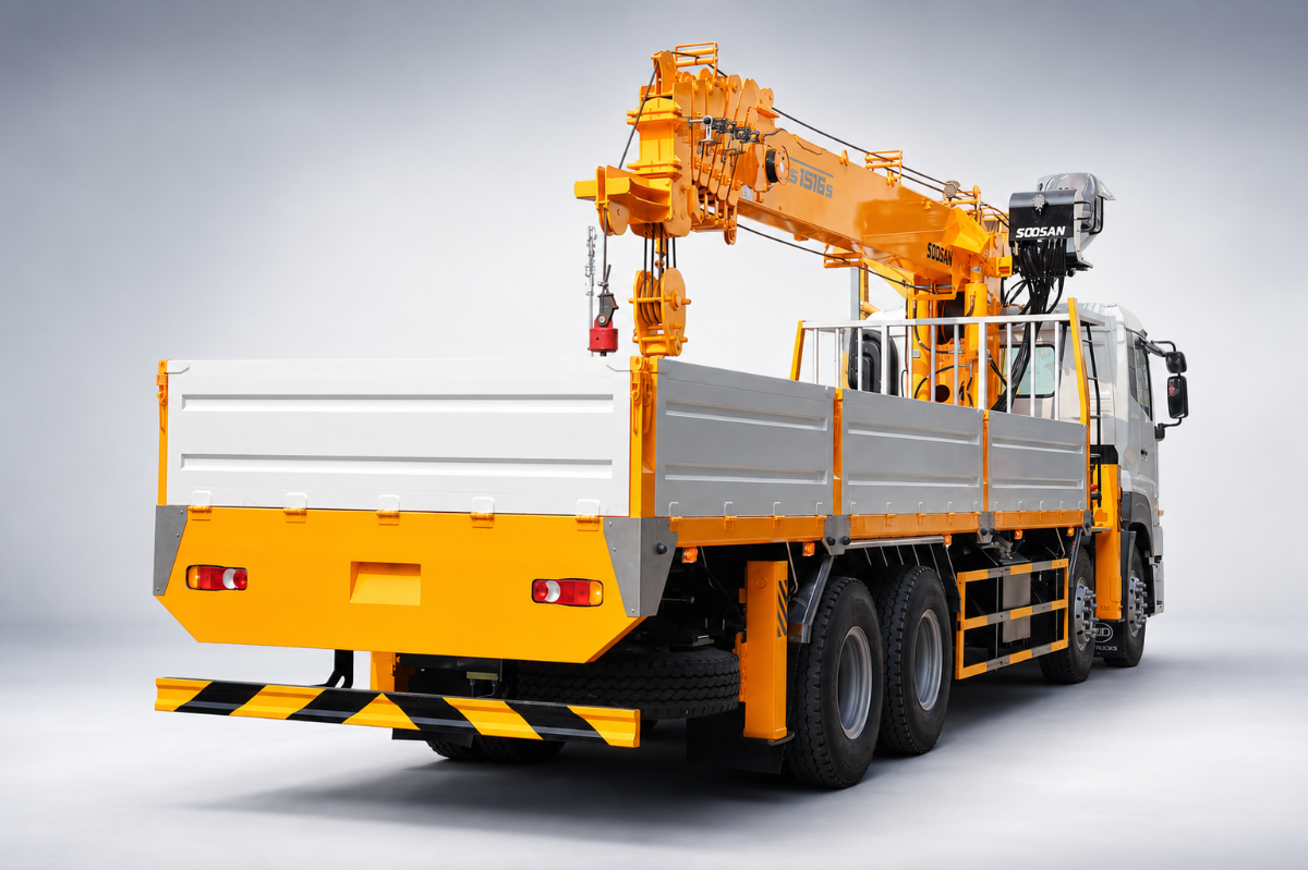 UD Trucks Quester CGE 350 8x4 gắn cẩu Soosan SCS1516S 15 tấn